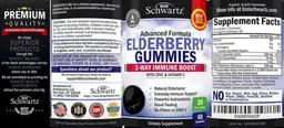 Label for Elderberry Gummies