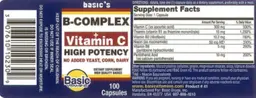 Label for B-Complex + Vitamin C