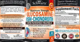 Label for Glucosamine MSM + Chondroitin