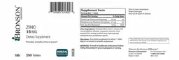 Label for Zinc 15 mg