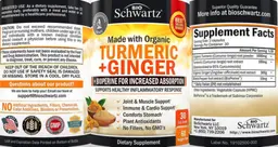 Label for Turmeric + Ginger