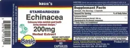 Label for Echinacea 200 mg