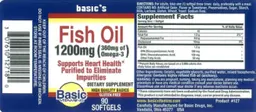Label for Fish Oil 1200 mg