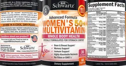 Label for Women's 50+ Multivitamin