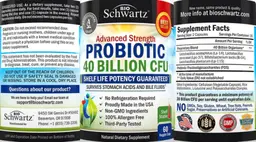 Label for Probiotic 40 Billion CFU