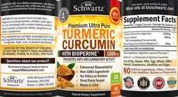 Label for Turmeric Curcumin with Bioperine
