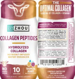 Label for Collagen Peptides Tropical Berry