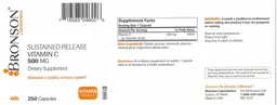 Label for Sustained Release Vitamin C 500 mg