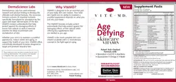 Label for Age Defying Skincare Vitamin
