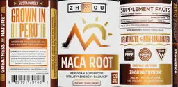 Label for Maca Root