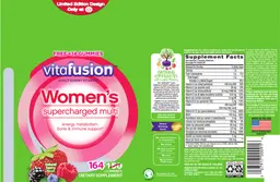 Label for Women's Supercharged Multi Natural Berry Flavor
