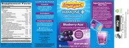 Label for Immune+ Blueberry-Acai