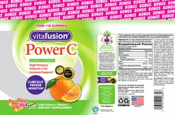 Label for Power C Natural Orange Flavor