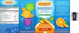 Label for Immune+ Chewables Orange Blast