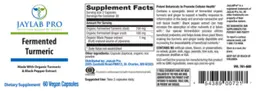 Label for Fermented Turmeric
