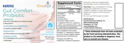Label for Floradapt Gut Comfort Probiotic