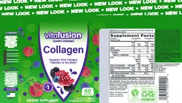 Label for Collagen Natural Berry Pomegranate Flavor