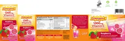 Label for 1,000 mg Vitamin C Raspberry