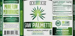 Label for Saw Palmetto