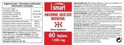 Label for Arginine Silicate Inositol 1500 mg