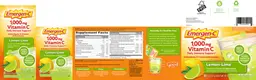 Label for 1,000 mg Vitamin C Lemon-Lime