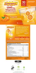 Label for 1,000 mg Vitamin C Tangerine