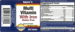 Label for Multi Vitamin with Iron
