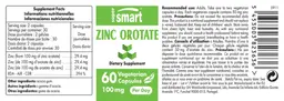 Label for Zinc Orotate 100 mg