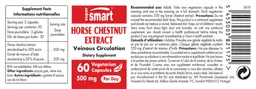 Label for Horse Chestnut Extract 500 mg