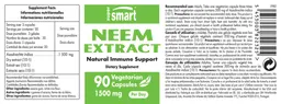 Label for Neem Extract 1500 mg