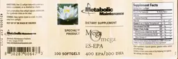 Label for Mega Omega ES-EPA