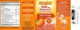 Label for 1,000 mg Vitamin C Super Orange