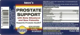 Label for Prostate Support