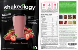 Label for Shakeology Strawberry Flavored