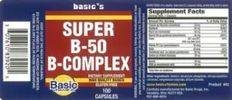 Label for Super B-50 B-Complex