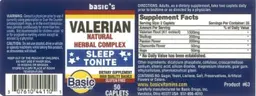 Label for Valerian