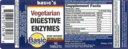 Label for Vegetarian Digestive Enzymes