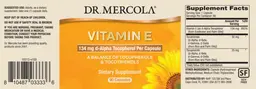 Label for Vitamin E