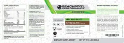 Label for Recover Vegan Chocolate Flavored