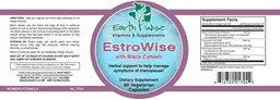 Label for EstroWise with Black Cohosh