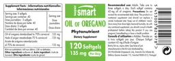 Label for Oil of Oregano 135 mg