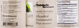 Label for Microbial Maintenance Plus Artemisinin