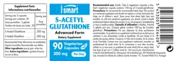 Label for S-Acetyl Glutathione 300 mg