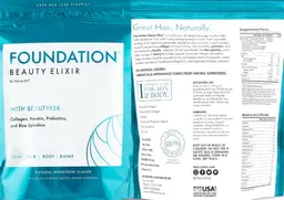 Label for Foundation Beauty Elixir Natural Honeydew Flavor