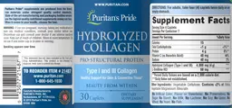 Label for Hydrolyzed Collagen