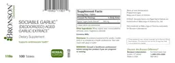 Label for Sociable Garlic Deodorized Aged Garlic Extract