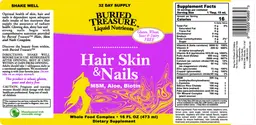 Label for Hair Skin & Nails