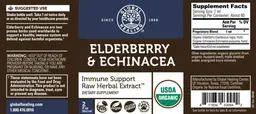 Label for Elderberry & Echinacea