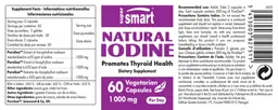 Label for Natural Iodine 1000 mg
