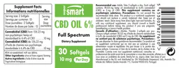 Label for CBD Oil 6%